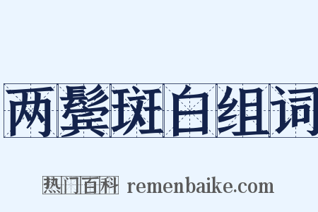 两鬓斑白组词是什么意思的图片